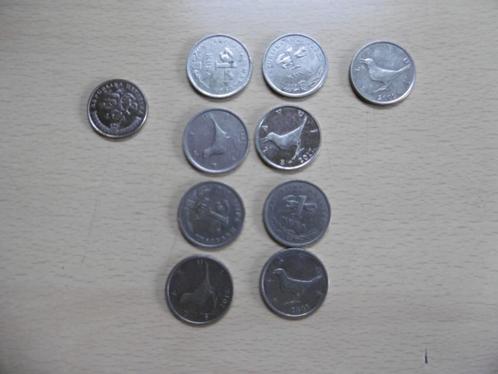 10 munten hrvatska kroatie van 1993 tot 2017, Postzegels en Munten, Munten | Europa | Niet-Euromunten, Losse munt, Overige landen