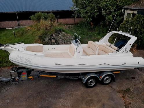 Rib AGA marine spirit 640 200 pk mercury 2010, Watersport en Boten, Rubberboten, Zo goed als nieuw, Ophalen