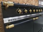 🔥Luxe Fornuis Lacanche 100cm zwart + messing 2 ovens 5 pits, Elektronische apparatuur, 60 cm of meer, Ophalen of Verzenden, Zo goed als nieuw