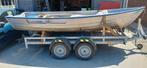 Linder Vissersboot 4.4m lang, elektrische en benzine motor, Watersport en Boten, Motorboten en Motorjachten, Ophalen, Zo goed als nieuw