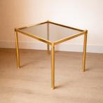 Vintage messing bijzettafel, Huis en Inrichting, Tafels | Bijzettafels, Ophalen, Zo goed als nieuw, Rechthoekig