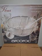 Vintage punch set Arcoroc Fleur 8 personen, Antiek en Kunst, Ophalen