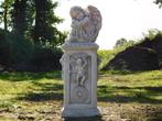 Engelsokkel met Engelbeeld - 93 cm - Steen, Tuin en Terras, Ophalen of Verzenden, Nieuw, Steen