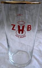 Bierglas Vintage Merk ZHB - Den Haag, 0,25L, 1 stuks, 1960s., Ophalen of Verzenden, Gebruikt, Glas of Glazen, Overige merken