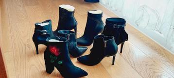 7 belles bottines en cuir made in Spain taille 35 cuir, Enlèvement, Neuf, Noir