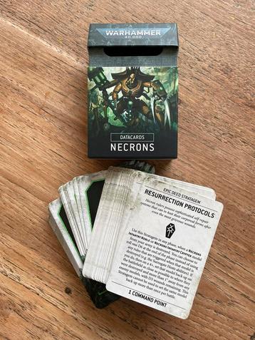 Warhammer Necrons datacards 9th edition