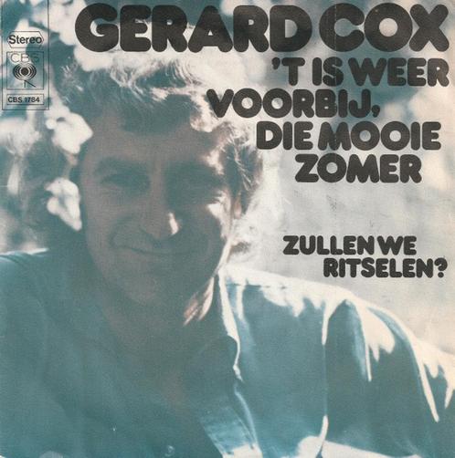 7"  Gerard Cox ‎– 't Is Weer Voorbij, Die Mooie Zomer, Cd's en Dvd's, Vinyl Singles, Gebruikt, Single, Nederlandstalig, 7 inch