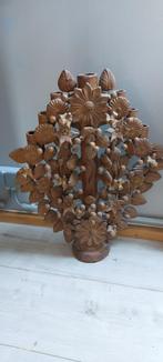 kandelaar terracotta levensboom, Huis en Inrichting, Ophalen, Overige materialen, Zo goed als nieuw, Kandelaar