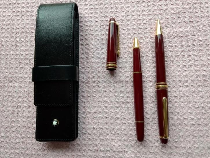 Mont Blanc set, Verzamelen, Pennenverzamelingen, Zo goed als nieuw, Pennenset, Mont Blanc, Met doosje, Ophalen of Verzenden