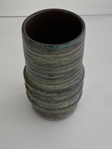 Vintage Vaas grijsbruin - Sier Potterie van Eck