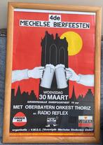 1983 Affiche MECHELSE BIERFEESTEN SUPRA en GINDER ALE, Enlèvement ou Envoi, Comme neuf, Panneau, Plaque ou Plaquette publicitaire