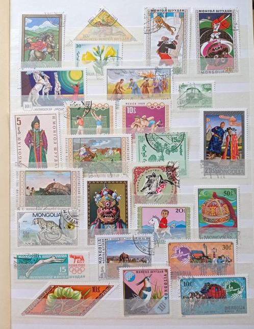 Mongolië: 223 verschillende zegels in Leuchtturm insteekboek, Postzegels en Munten, Postzegels | Volle albums en Verzamelingen