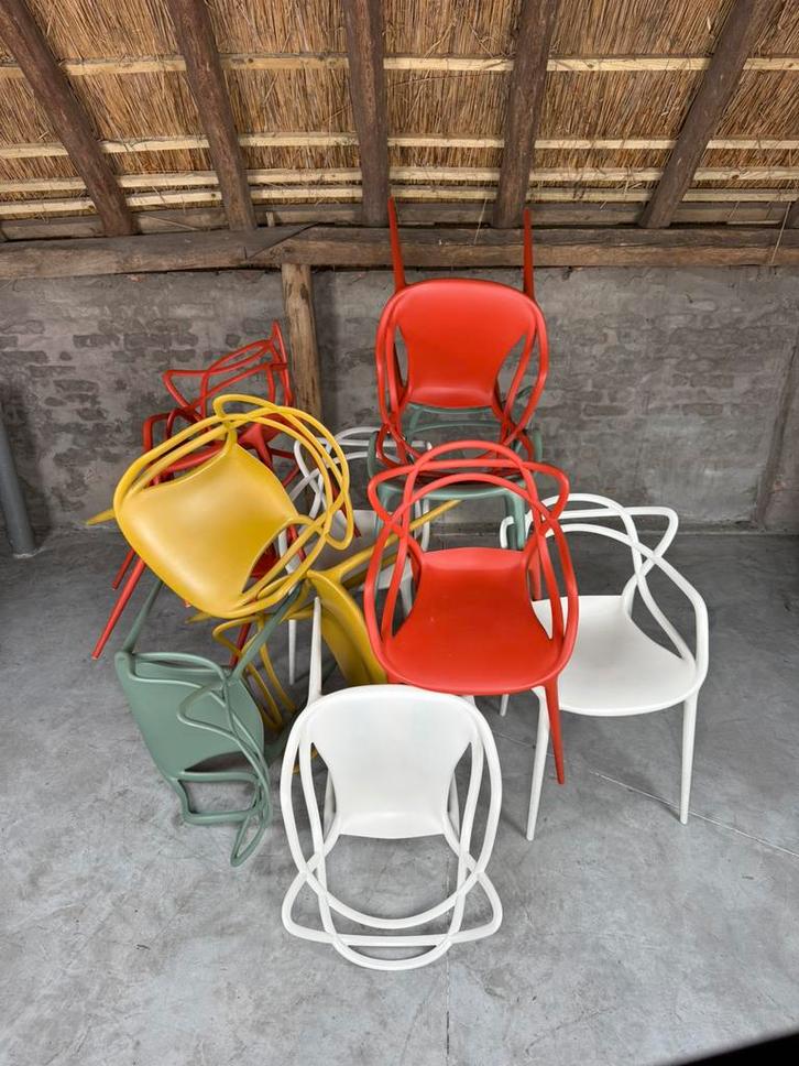 Kartell Masters stapelbare design stoelen, Maison & Meubles, Chaises, Comme neuf, Cinq, Six Chaises ou plus, Synthétique, Blanc