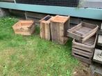 houten kratten - 4 lage en 3 hoge, Ophalen, Gebruikt, 40 tot 60 cm, 50 tot 75 cm