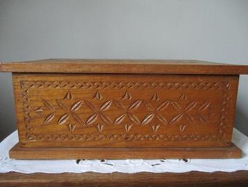 Eikenhouten brievenkistje - letterbox - cardbox beschikbaar voor biedingen