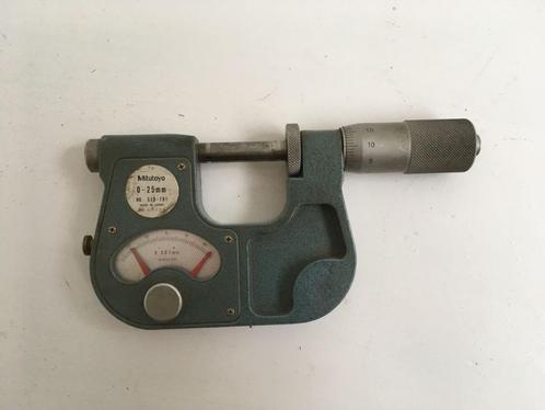 Micrometer 0-25 mm Mitutoyo - 0,01 mm, Bricolage & Construction, Instruments de mesure, Utilisé, Distance, Enlèvement ou Envoi