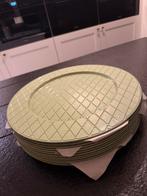 Decoratieve onderzetborden – watergroen diamantmotief, Huis en Inrichting, Ophalen, Nieuw