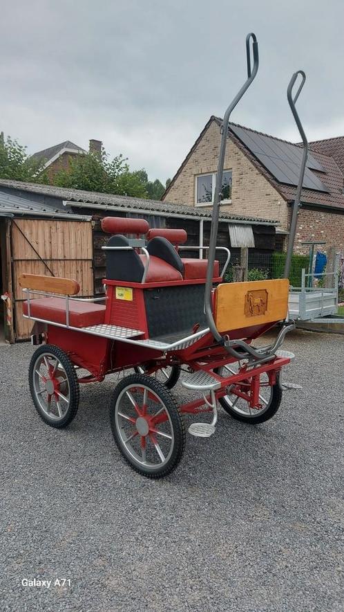 Prachtige marathon koets enkel-dubbelspan NIEUWSTAAT!, Dieren en Toebehoren, Paarden en Pony's | Hoofdstellen en Tuigage, Ophalen