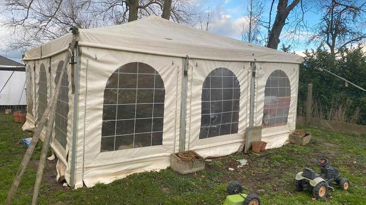 Tent 6 meter op 6 meter, Tuin en Terras, Partytenten, Gebruikt, Partytent, 2 meter of meer, 5 tot 8 meter, 4 tot 6 meter, Ophalen