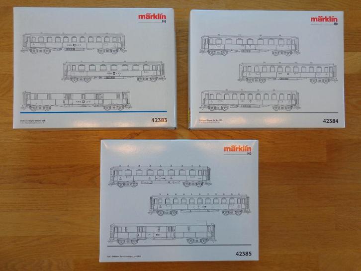 Marklin ho SBB En lot ou à la pièce Coffrets 42383,84 et 85., Hobby en Vrije tijd, Modeltreinen | H0, Nieuw, Wagon, Märklin, Ophalen of Verzenden