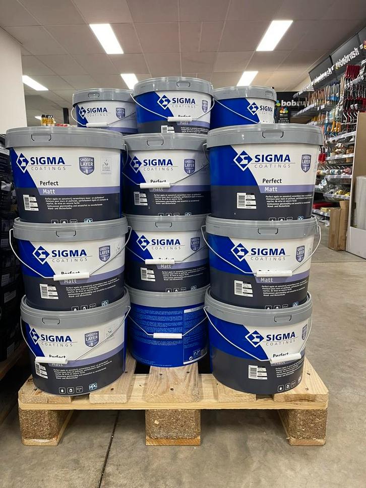 SIGMA & TRIMETAL MUURVERF PROMO, Doe-het-zelf en Bouw, Verf, Beits en Lak, Nieuw, Verf, Wit, Ophalen of Verzenden