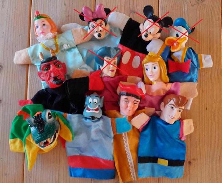 7 marionnettes à main, spectacles de marionnettes, Enfants & Bébés, Jouets | Poupées, Utilisé, Enlèvement ou Envoi