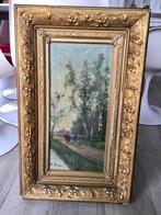anciennes peintures à l’huile sur toile  + cadre 72 x 44 cm, Antiquités & Art, Art | Peinture | Classique, Enlèvement