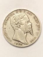 Munt zilver Italië 5 lire Vittorio Emanuele II  1852 anker, Ophalen of Verzenden, Italië, Losse munt, Zilver