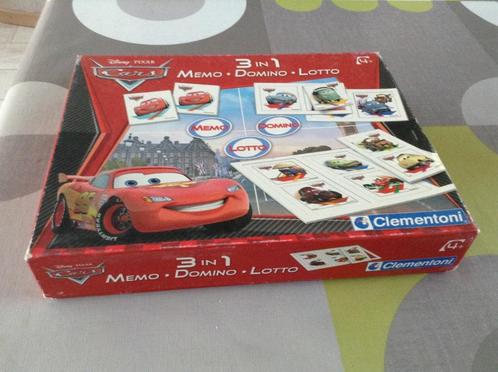Disney-Pixar Cars 3 in 1 gezelschapspel, Hobby en Vrije tijd, Gezelschapsspellen | Overige, Zo goed als nieuw, Drie of vier spelers