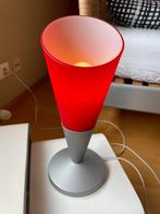 Rode tafellamp of nachtlamp, Minder dan 50 cm, Glas, Ophalen of Verzenden, Zo goed als nieuw