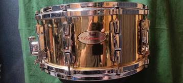 Pearl reference brass & Gretsch COB stop sign badge snare 