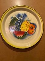OUDE PLATEAU EMAILLEKEIZER.NL 36 CM, Ophalen of Verzenden, Gebruikt, Rond, Metaal