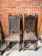 2 antieke 19de eeuwse  koningsstoelen, Enlèvement ou Envoi