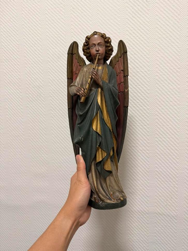 Antiek Engelbeeld eind 18e tot 19e, Antiek en Kunst, Antiek | Religieuze voorwerpen, Ophalen of Verzenden