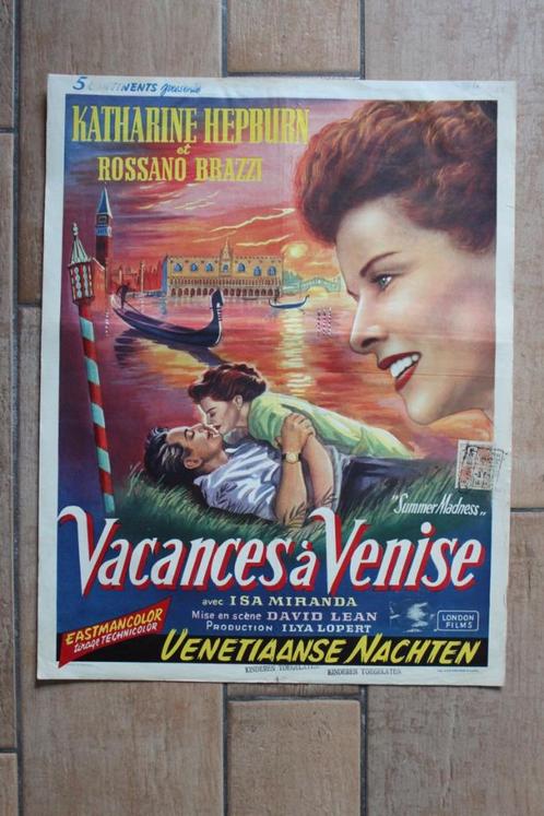 filmaffiche Katharine Hepburn Summer Madness filmposter, Verzamelen, Posters, Zo goed als nieuw, Film en Tv, A1 t/m A3, Rechthoekig Staand