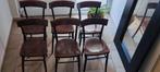 Set van 6 vintage bistrostoelen, Huis en Inrichting, Stoelen, Ophalen, Gebruikt, Hout, Eén
