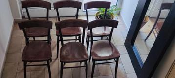 Set van 6 vintage bistrostoelen  beschikbaar voor biedingen
