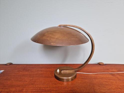 Lampe de bureau Bauhaus en laiton, Egon Hillebrand, 1940-50, Antiquités & Art, Antiquités | Éclairage, Enlèvement ou Envoi