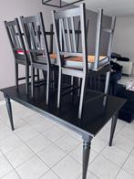 6 stoeken met tafel die zich vergroot, Huis en Inrichting, Ophalen, Gebruikt