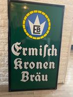 Emaille reclamebord Ermitch Kronen Brau, Verzamelen, Merken en Reclamevoorwerpen, Ophalen of Verzenden, Gebruikt, Reclamebord