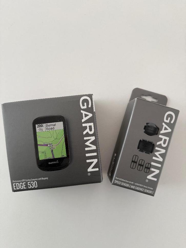 Garmin Edge 530 + Speed- en Cadanssensor 2, Fietsen en Brommers, Fietsaccessoires | Fietscomputers, Zo goed als nieuw, Cadanssensor