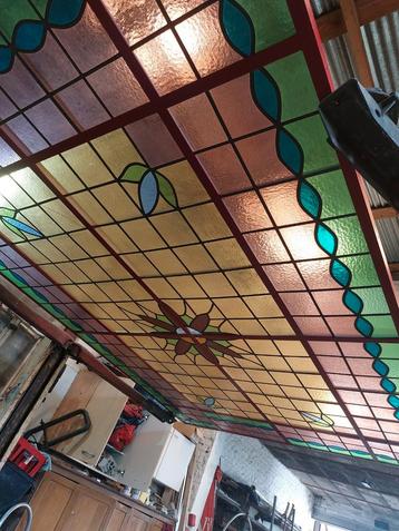 Vitrail plafond année 30, Bricolage & Construction, Enlèvement ou Envoi, Utilisé, Vitrail