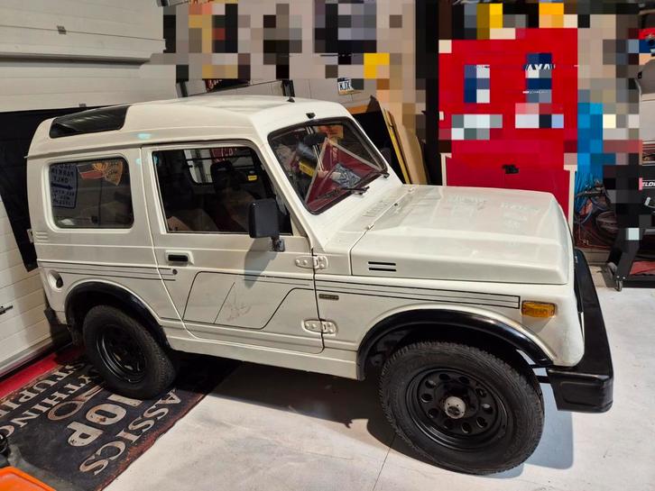 Suzuki Samurai SJ413 High Roof 4x4, Auto's, Suzuki, Samurai, 4x4, Benzine, SUV of Terreinwagen, 5 deurs, Handgeschakeld, Wit, Stof