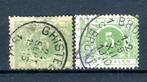 (B) TX3 gestempeld 1895 - Cijfer in cirkel op gekleurde acht, Postzegels en Munten, Ophalen of Verzenden, Gestempeld, Gestempeld
