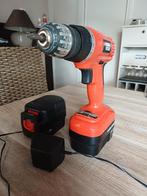 Black and Decker draadloze boor-/vizier met 2 batterijen, Doe-het-zelf en Bouw, Ophalen of Verzenden, Gebruikt, Boor- en Schroefmachine