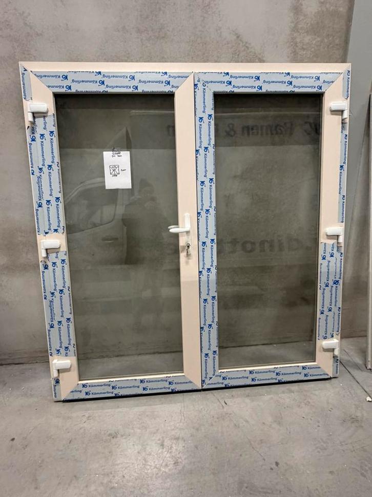 Dubbele deur PVC Kömmerling b: 189 x h: 200 cm, Bricolage & Construction, Châssis & Portes coulissantes, Neuf, Chambranle de porte