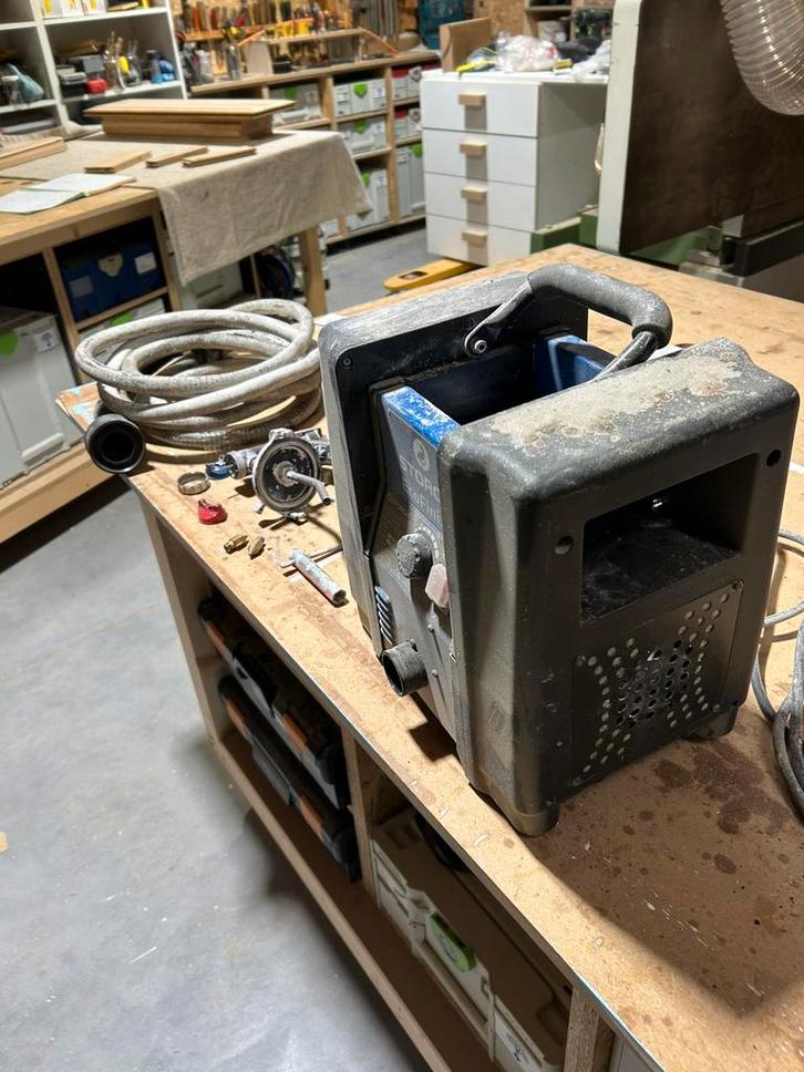 Pistolet à peinture HVLP STORCH ECO FINISH avec compresseur, Doe-het-zelf en Bouw, Schildersmaterialen, Gebruikt, Verfspuit of Verfpomp