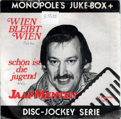 Vinyl, 7"   /   Jaap Menten – Wien Bleibt Wien, CD & DVD, Vinyles | Autres Vinyles, Autres formats, Enlèvement ou Envoi