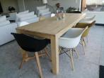 moderne eiken eettafel, Ophalen, Eikenhout, 200 cm of meer, 50 tot 100 cm