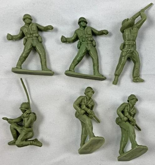 Tim-mee Toys Germany Soldaten figuren Vintage 6 Stuks 60 mm, Verzamelen, Poppetjes en Figuurtjes, Zo goed als nieuw, Verzenden